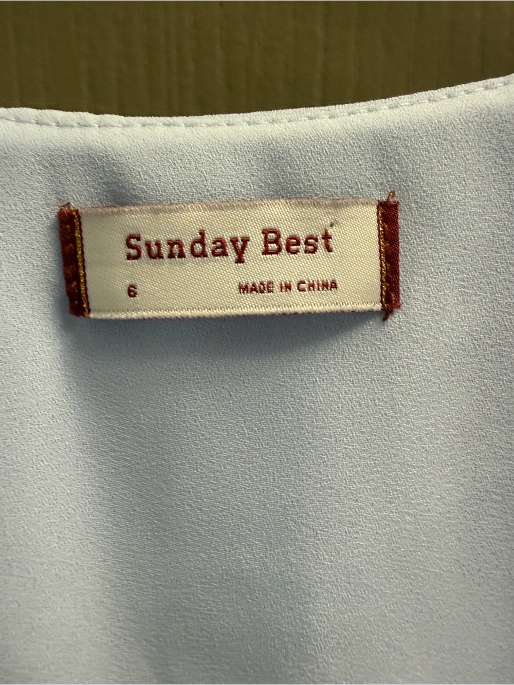 Aritzia- Sunday Best Light Blue Ruffle Wrap Midi Dress - Picture 3 of 3
